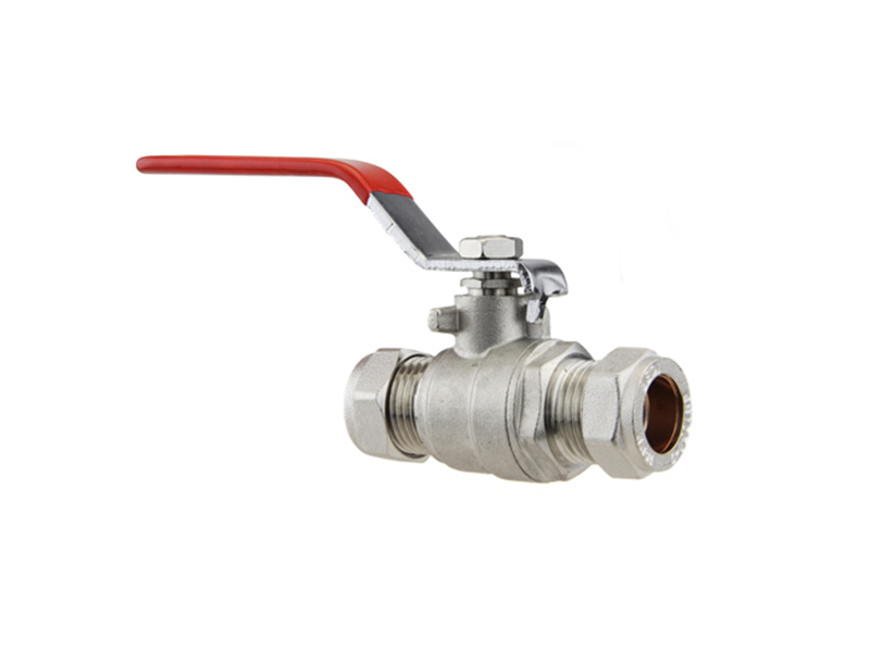 Red Handle Lever Ballvalve Compression