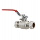 Red Handle Lever Ballvalve Compression