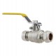 Yellow Handle Lever Ballvalve Compression