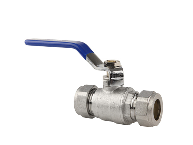 Blue Handle Lever Ballvalves Compression