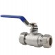 Blue Handle Lever Ballvalves Compression